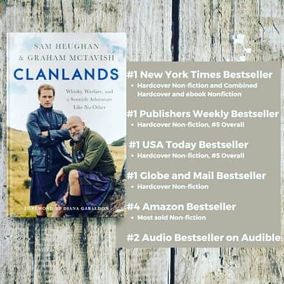 サム・ヒューアンさんのインスタグラム写真 - (サム・ヒューアンInstagram)「We wanted to share our thanks tonight, with you all!!!  (Sorry it got so late)  #1 Bestseller NYC Times USA Today Publishers Weekly Globe and Mail Plus: #4 Amazon #2 Audible  Tag someone you’d like to gift a signed copy of Clanlands to and we will chose the winners before Xmas. 😘📚🍾」11月14日 9時44分 - samheughan