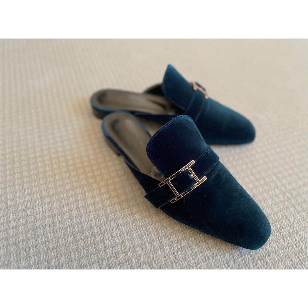 廣瀬規子さんのインスタグラム写真 - (廣瀬規子Instagram)「完全なる一目惚れでした。 ・ 実際にはもう少し深いグリーンなんだけど、、、とにかく美しくてハンサム✨ ・ ・ #shoes #hermes #一目惚れ #スリッパミュール」11月14日 16時16分 - noriko_style