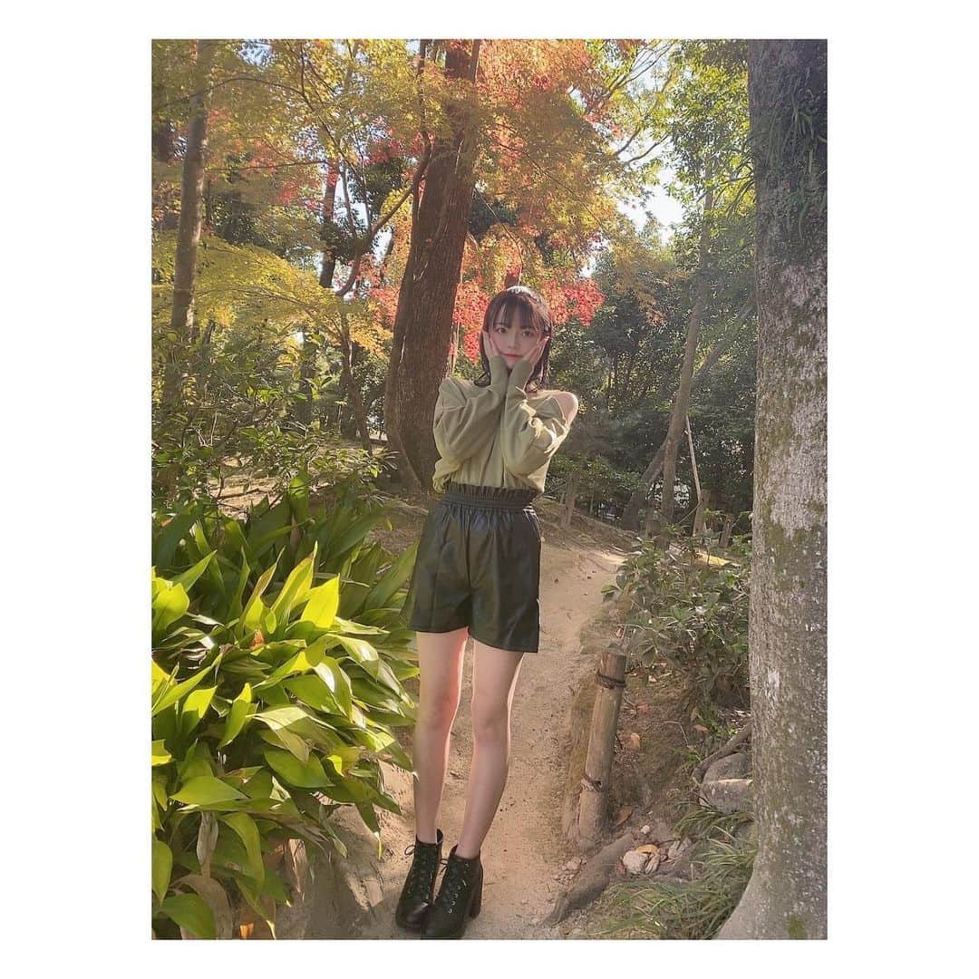 奥本陽菜さんのインスタグラム写真 - (奥本陽菜Instagram)「紅葉の季節😳 ・ ・ ・ ・ ポートレートで撮ったらすごくいい写真になりました笑」11月14日 12時32分 - hinanohiroshima