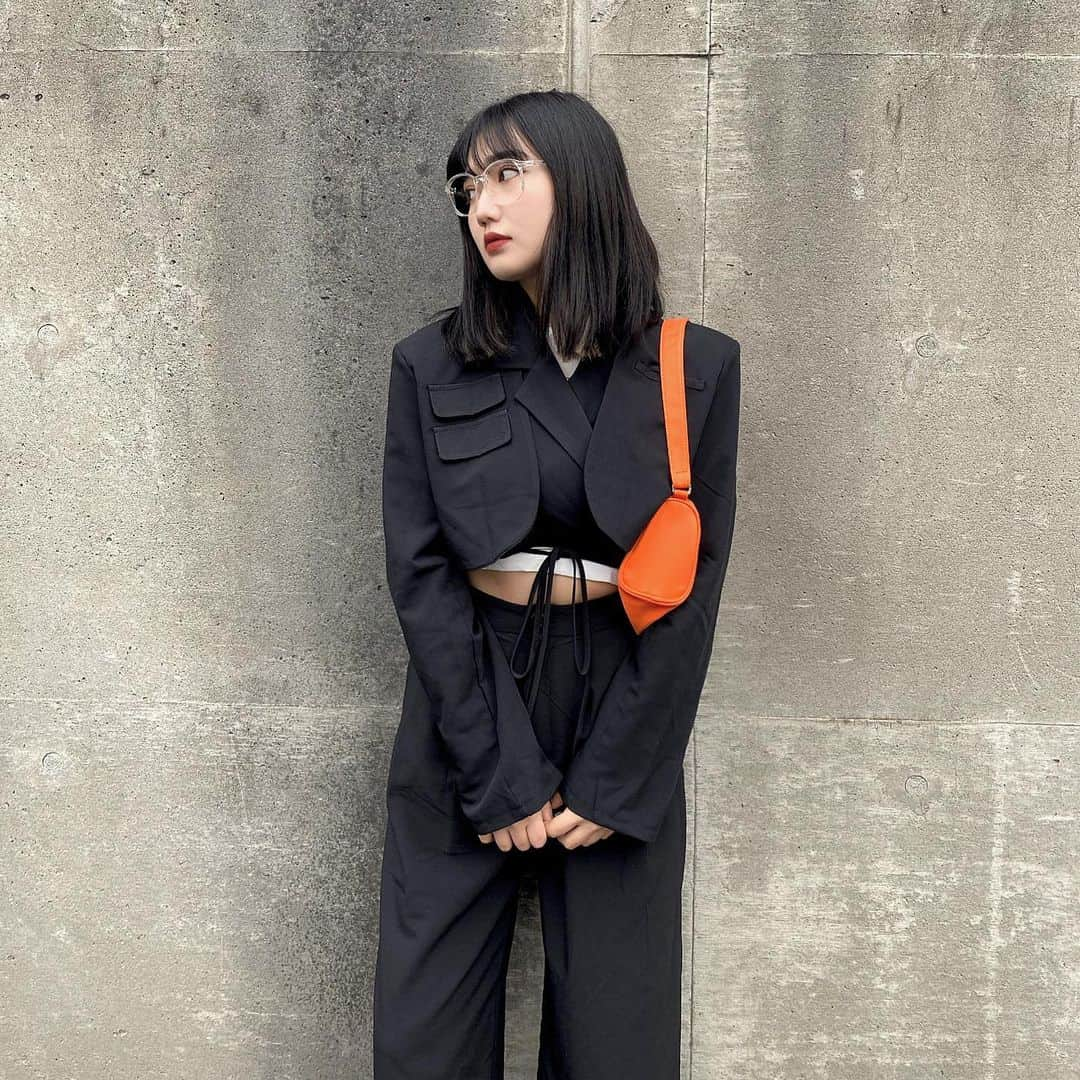 河崎みーなさんのインスタグラム写真 - (河崎みーなInstagram)「🧡🧡🧡 setup: @lucepopo_official  bag : @stylenanda_japan  . .」11月14日 13時47分 - minakawasaki