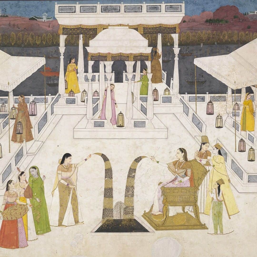 大英博物館さんのインスタグラム写真 - (大英博物館Instagram)「Happy #Diwali ✨  The festival of light is celebrated every autumn and marks the triumph of light over dark, and good over evil.   This 1760s painting by Indian artist Nainsukh shows women celebrating Diwali with fireworks 🎇   🔎 Nainsukh (about 1710–1778), ‘Women with lanterns and fireworks celebrating the festival of Diwali.’. Gouache on paper, c. 1760–1763.   #HappyDiwali #Diwali2020 #BritishMuseum」11月15日 0時30分 - britishmuseum