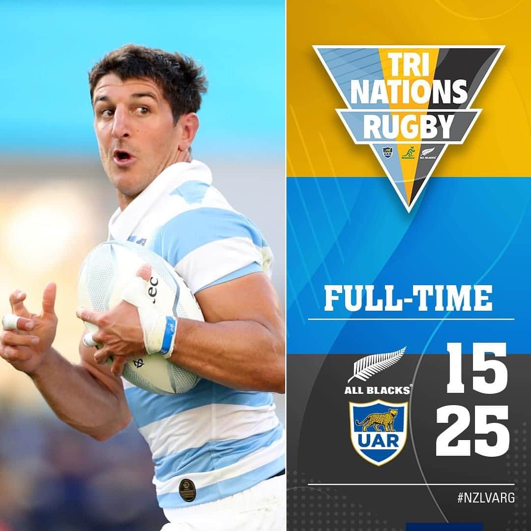 Super Rugbyさんのインスタグラム写真 - (Super RugbyInstagram)「FULL-TIME  ALL BLACKS VS PUMAS  History is made as Argentina defeat the All Blacks!!!!  #TriNations2020 #NZLvARG」11月14日 16時58分 - superrugby