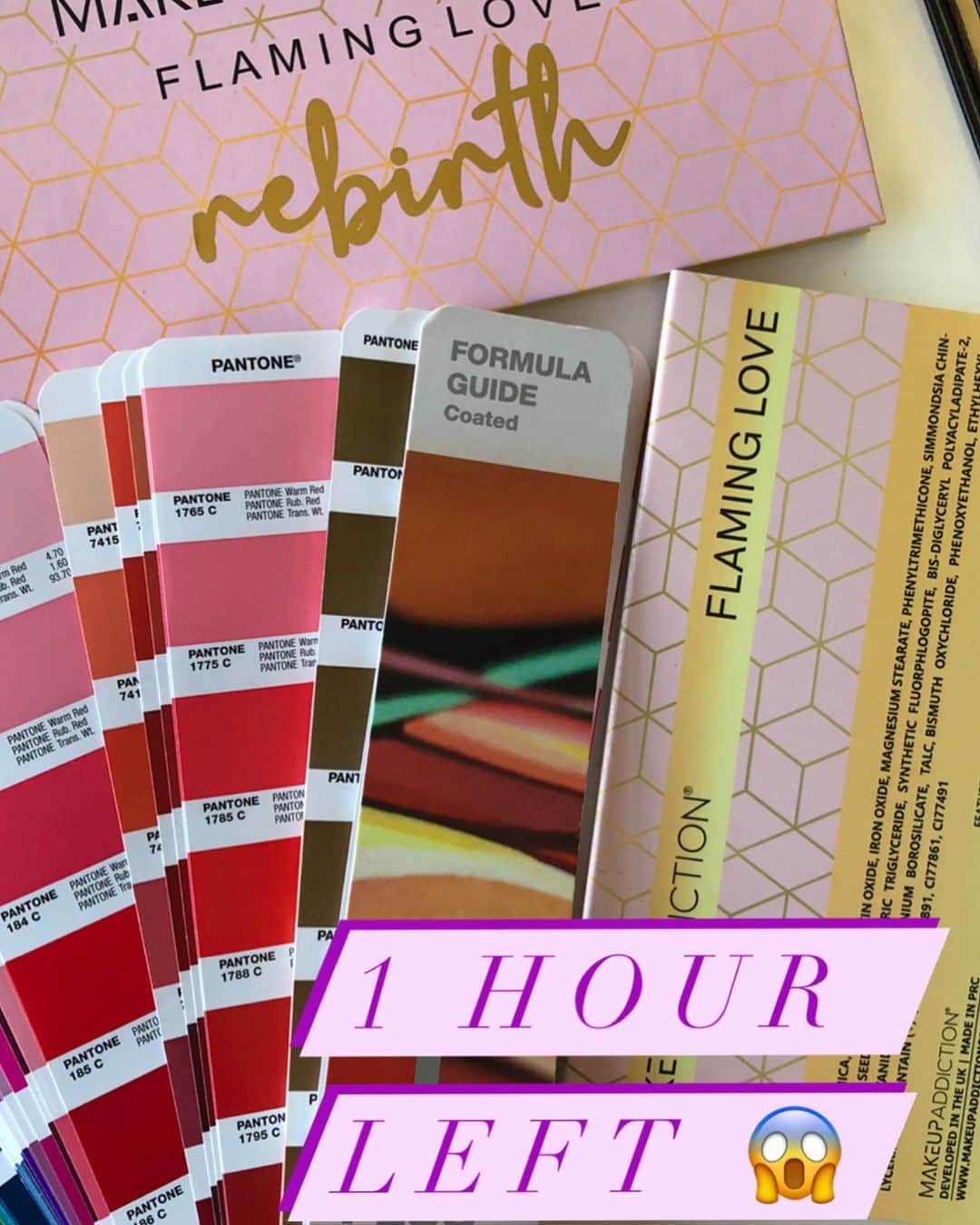 Makeup Addiction Cosmeticsさんのインスタグラム写真 - (Makeup Addiction CosmeticsInstagram)「1 hour left and we are going LIVE! 😱😱😱  The Flaming Love 𝑅𝑒𝒷𝒾𝓇𝓉𝒽 palette 🎨 November 14th at 9am 🔥🔥🔥🔥🔥  #FlamingLoveYourself #flaminglovepalette #flamingloverebirth #loveyourself #trendmood1 #makeupworldnews #beautybloggers #beautyblog #newproduct #elle #glamouruk #trendmood #makeupaddictioncosmetics」11月14日 17時12分 - makeupaddictioncosmetics