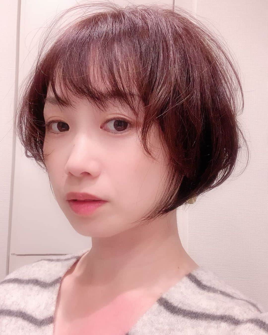 佐藤朱さんのインスタグラム写真 - (佐藤朱Instagram)「#大人ボブ   ボブ？いや、ショートかな？  こちらの方は、ショートが得意のようで ほっといてもそのまま伸ばせそうに切ってくれます。  いつもの方は、私の癖毛をパーマの様に生かして切ってくれます。  一途なので、浮気するみたいでアレかな？とは思ったのですが 仕上がり人それぞれなので 長さや色や用途によって 行く場所を変えてみるのも有りかな？って思います。  同じ作業でも それぞれの仕事の仕方が垣間見えたり…  プロってカッコいいですよね✨ 私もちゃんとプロの仕事して行きたいな。  #newhair  #ヘアスタイル #ショート #2週間後にピークが来るようにお願いした #3回目だけどほぼ喋ってない #いつもお任せカット #信頼して任せてる」11月14日 21時42分 - akechi516