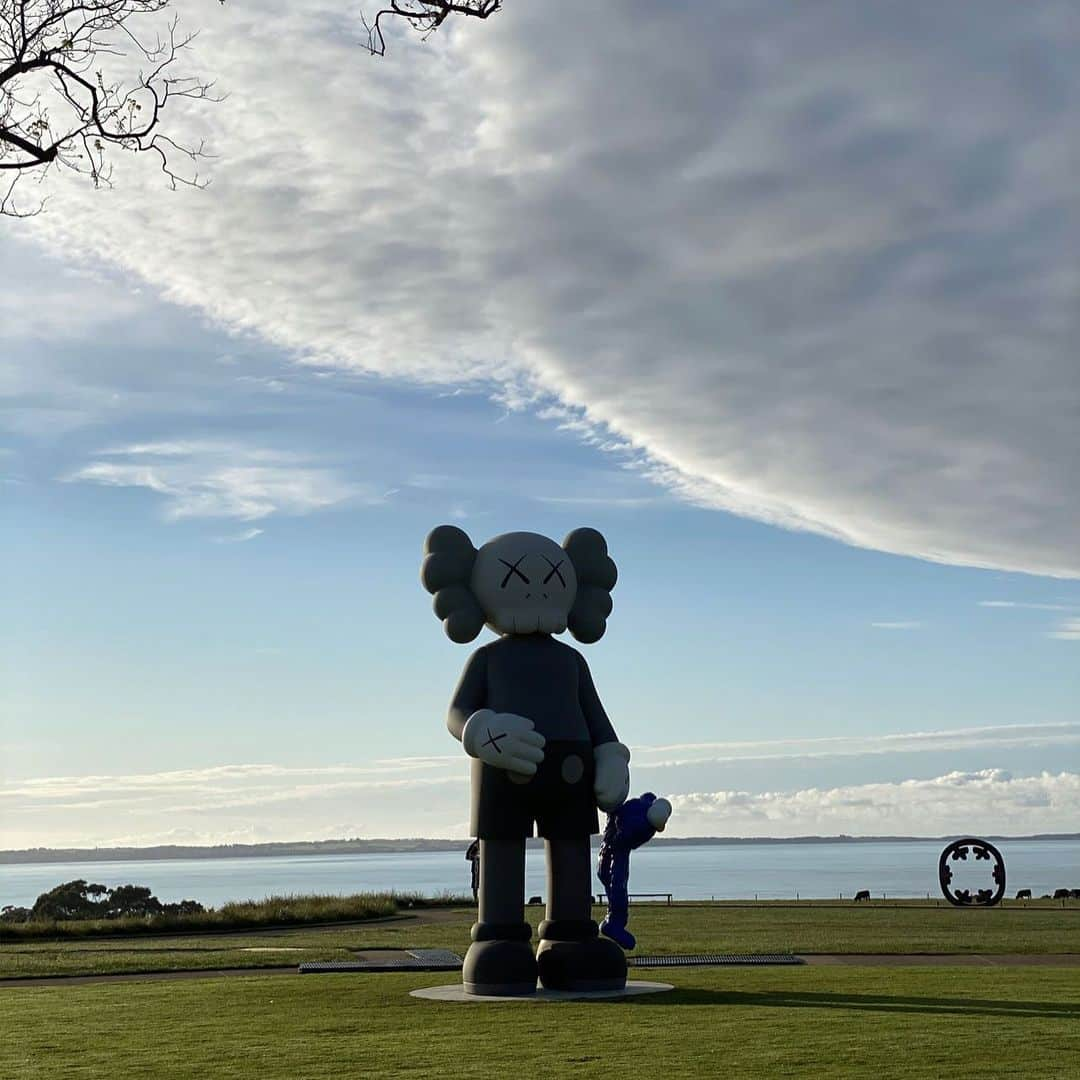 KAWSONEさんのインスタグラム写真 - (KAWSONEInstagram)「Nice to be back in Australia! Ok, if I can’t visit Australia at the moment it’s nice the see this 18’ bronze SHARE  found a permanent home at @ptleoestate  #KAWS #ptleoestate @skarstedtgallery @uapcompany  Also missing my friends at @ngvmelbourne」11月14日 22時39分 - kaws