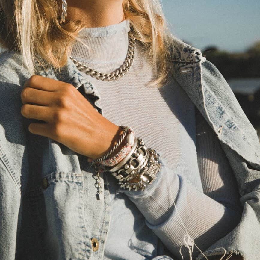 ダニジョーのインスタグラム：「WINTER SILVERS ❄️ #armparty @palomafield by @katiewinkhi」