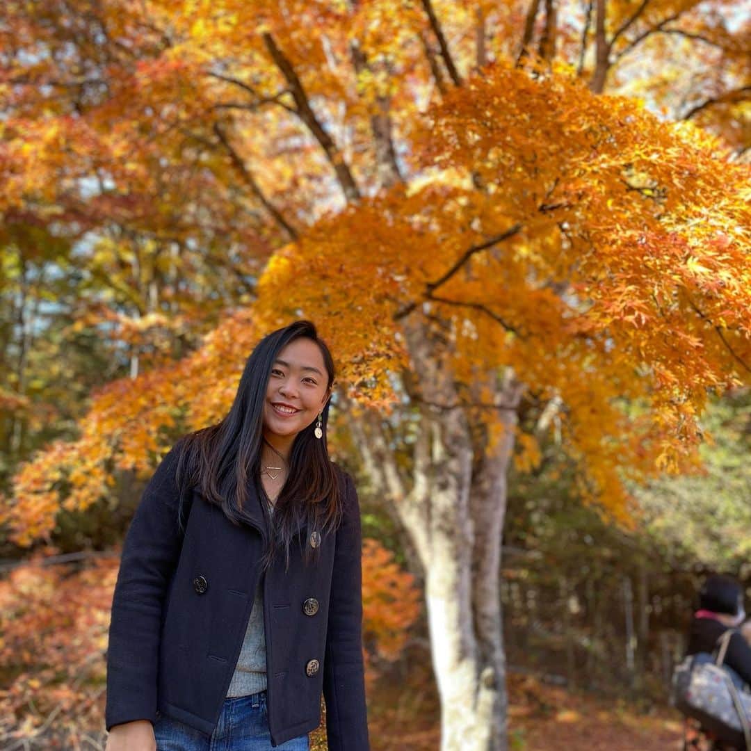 穂積絵莉のインスタグラム：「. 🍁🍁🍁🧡🧡🧡 . #紅葉 #秋が好き」