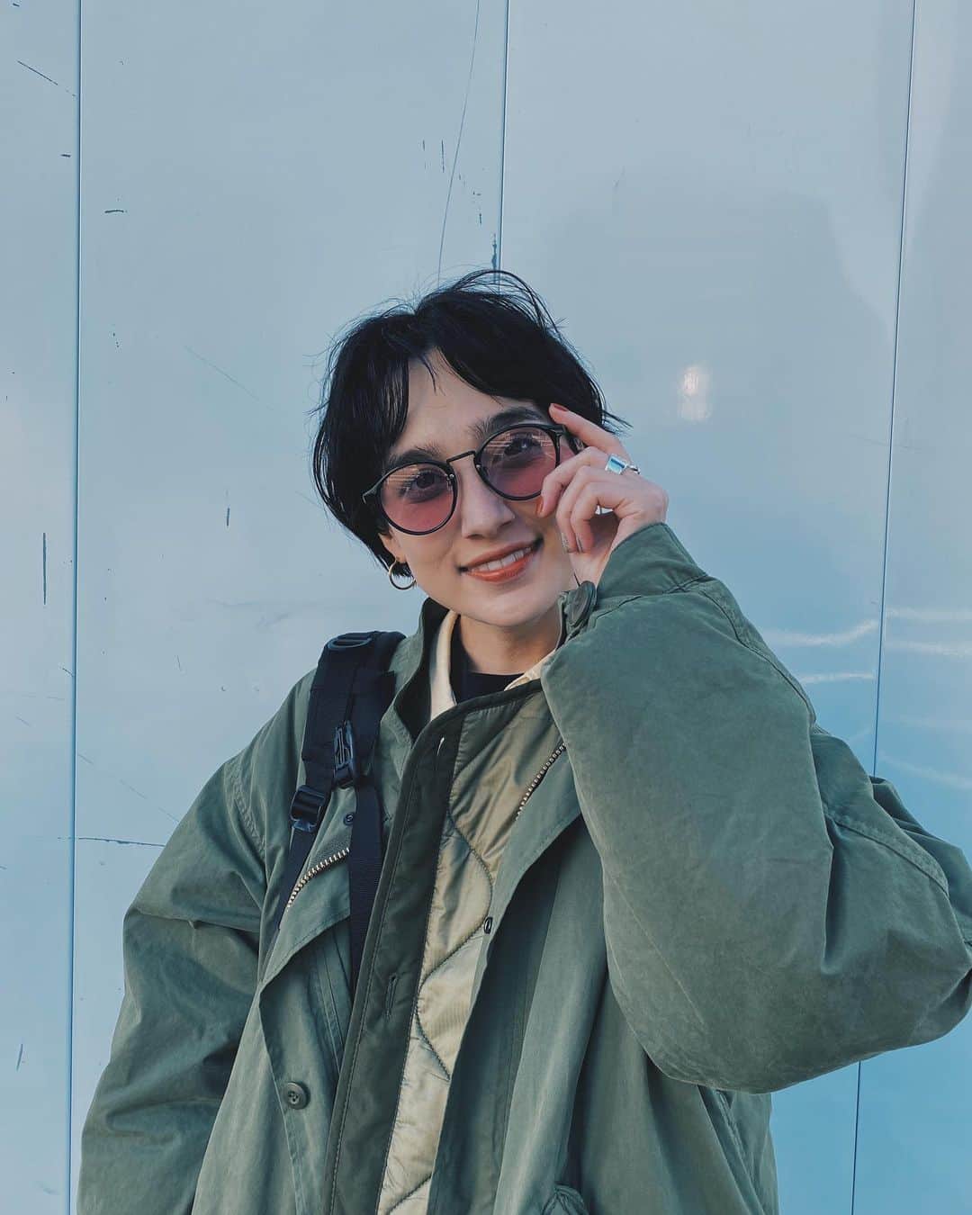Emilyさんのインスタグラム写真 - (EmilyInstagram)「ミリタリ〜🟩  #サングラスで綾野剛さんを意識」11月15日 10時09分 - emily_honebone