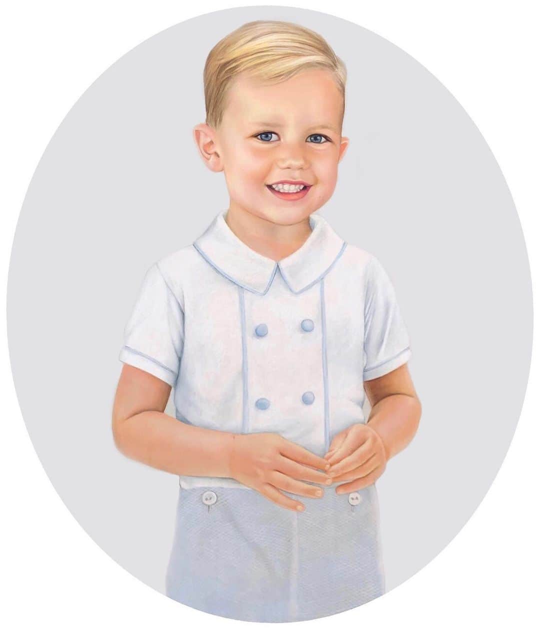 Elizabeth Chambers Hammerのインスタグラム：「Christmas came early!  Last year, the extraordinarily talented @natalieerwinart perfectly captured Hops in a portrait that is my most cherished possession and now, she has done it again. And once again, I cried allll the happy tears when it arrived. Natalie, thank you for perfectly painting the precious essence and sweet mischief of Ford. I could not love these treasures more and can never thank you enough. Forever grateful! ❤️  ➡️ for Hopsey’s portrait and the incredible handmade custom @shopfleurhome frame.」