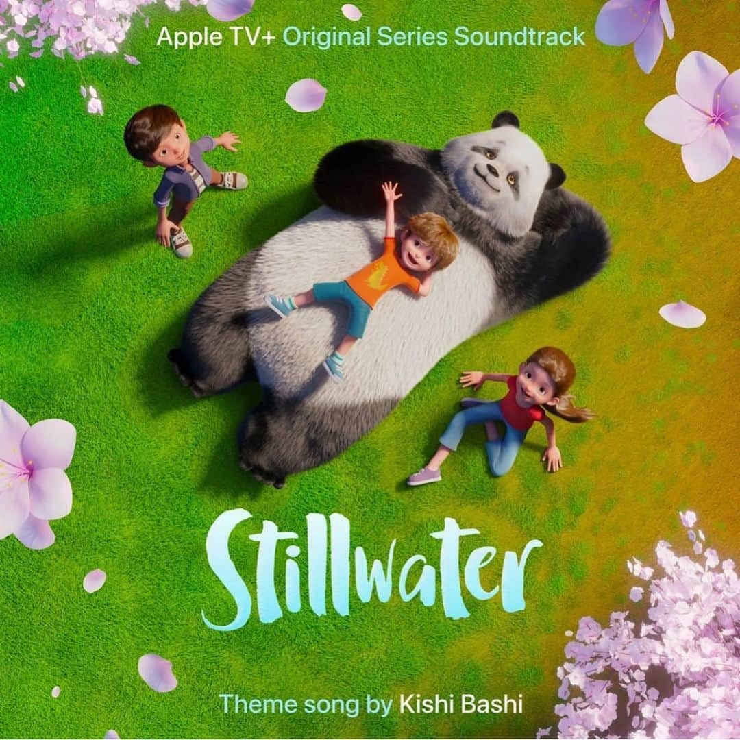 Kishi Bashiのインスタグラム：「New single out today! I’ve been very lucky to have been writing music with my college buddy @toyboxmusic on this wonderful new show for kids called “Stillwater” on @appletv .  It’s based on Jon J Muth’s award winning children’s book “Zen Shorts” that teaches children lessons on mindfulness ☺️This song is only on @applemusic right now. Enjoy!」