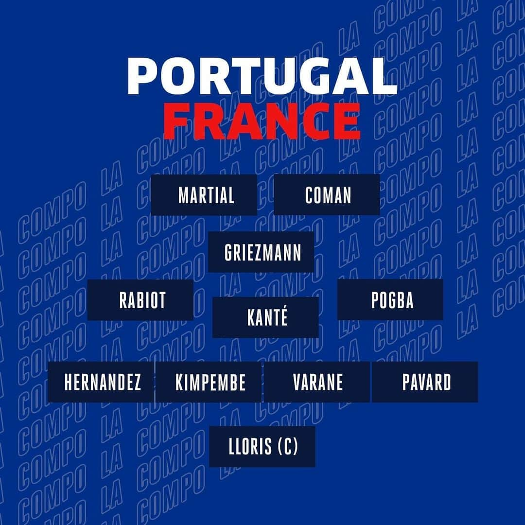 サッカー フランス代表チームさんのインスタグラム写真 - (サッカー フランス代表チームInstagram)「Notre composition pour affronter le Portugal ce soir 🔥 #FiersdetreBleus #PORFRA - Today's line up 🔥」11月15日 3時43分 - equipedefrance