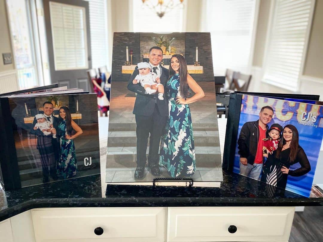 ディーナ・ニコール・コルテーゼさんのインスタグラム写真 - (ディーナ・ニコール・コルテーゼInstagram)「Today @magicmomentsnj surprised us with these amazing gifts @magicmomentsnj did photography for CJs Baptism and first birthday..not only did they not miss one detail while photographing the event but they went above and beyond surprising us with this beautiful canvas to hang in our home .. and these two gorgeous leather glass covered photo albums to cherish forever .. you truly brought tears to my eyes today when you delivered these .. thank you so much ❤️ if anyone is looking for an amazing company to work with for your event .. check them out ..they go above and beyond 🥰 brb while I go sob over these beautiful memories」11月15日 3時49分 - deenanicole