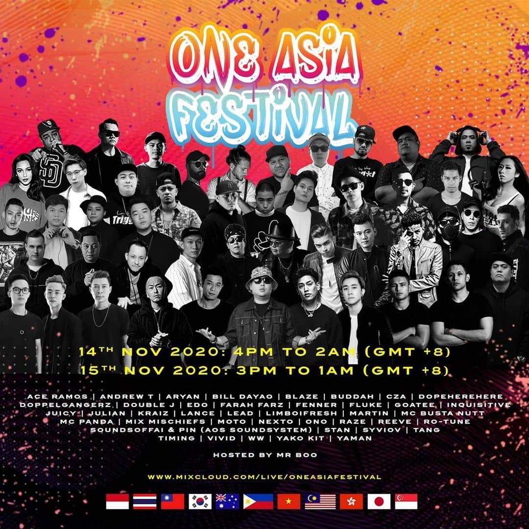 DJ LEADのインスタグラム：「TODAY SUNDAY 8:30 i will be rockin At One Asia festival. Shout out to @dj.andrewt and @iamdjmartin_ for makin happen.  Check out One Asia festival on Mix cloud as User then you can watching us.」
