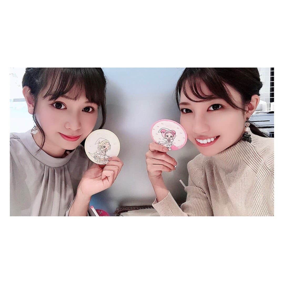 小河結香のインスタグラム：「しほちゃんと久々ランチ🍴💕 私の提案でおジャ魔女どれみカフェ🎵🎶 カラオケ行くとしほちゃんいつも どれみちゃんの歌ってるから誘ってみた🤣 色々可愛過ぎて懐かしい😍 今度お家遊びに行くね💖 #おジャ魔女どれみ #おジャ魔女どれみカフェ #どれみ世代 #コラボカフェ #box_cafe #アニヲタ #ヲタ活 #ゆんのヲタ活記録」