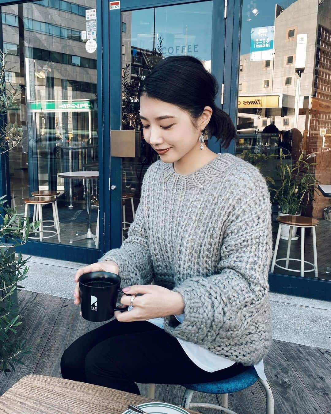 春田麻緒のインスタグラム：「この前の朝活の☕️ ㅤㅤㅤㅤㅤㅤㅤㅤㅤㅤㅤㅤㅤ ここ数日の過ごしやすい気温が ずーっと続いてほしいぃぃ🍂 ㅤㅤㅤㅤㅤㅤㅤㅤㅤㅤㅤㅤㅤ #knit #autumn」