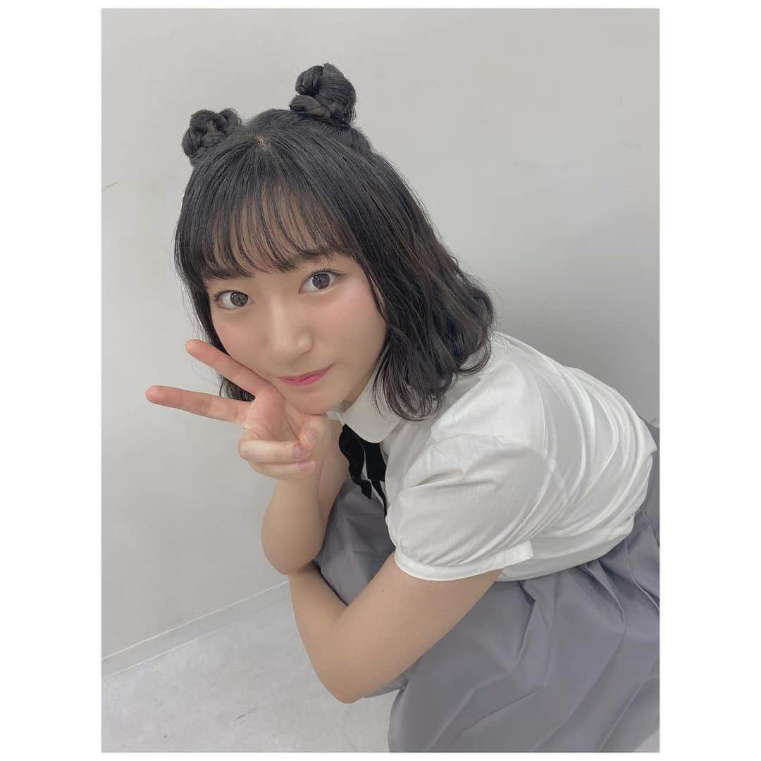 寺田陽菜のインスタグラム：「まなひなvsゆめゆな公演ありがとうございました☺︎ 今日はまなとお揃いでクマさんヘアーしました🐻 #まなひなvsゆめゆな公演 #ngt48 #followｍe」