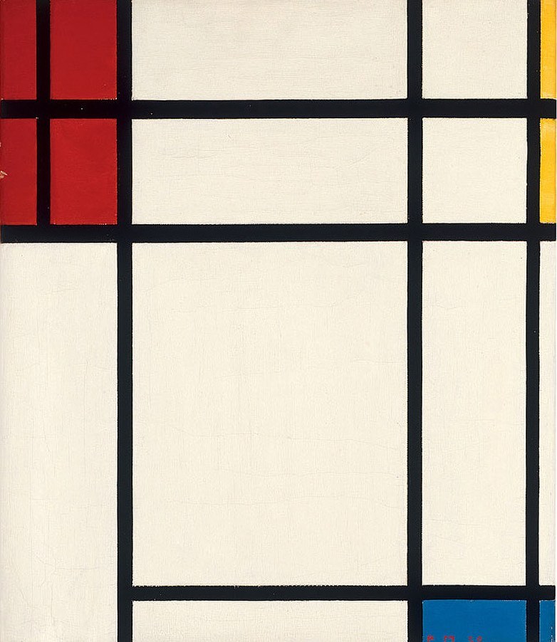 オーレリービダマンのインスタグラム：「Composition of Red, Blue, Yellow and White : Nom II, 1939, Piet Mondrian  #inspiration #aureliebidermann」