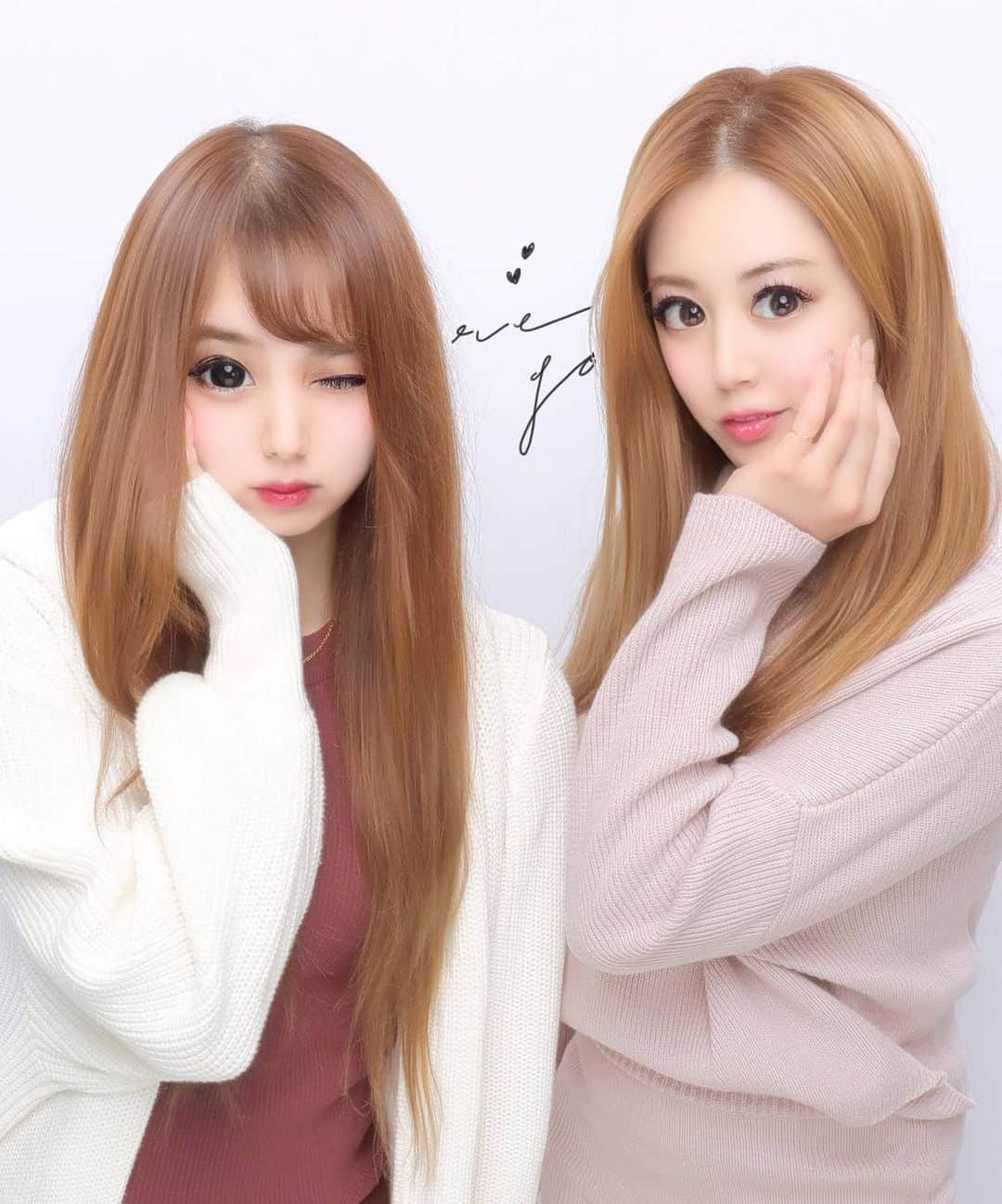 嶋谷愛（あいちゅん）のインスタグラム：「. おばあさまのお誕生日で しゃぶしゃぶ行ってきた🐷♡ 姉妹ぷにくら。 . . . . #姉妹 #furyu #プリクラ #sis #l4l #❤」