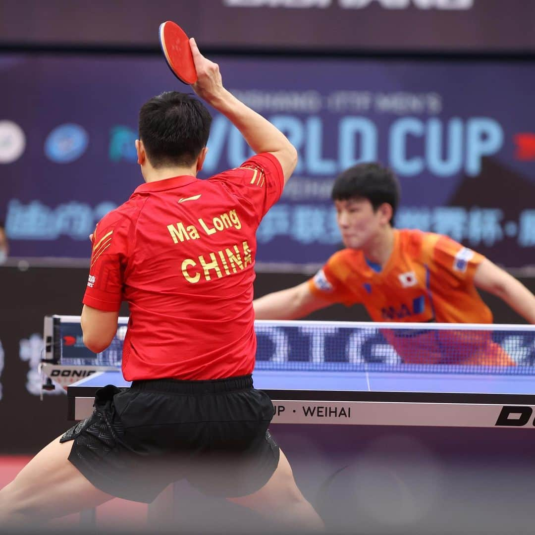 ITTF Worldさんのインスタグラム写真 - (ITTF WorldInstagram)「SEVEN-GAME THRILLER!!  🐉  THE DRAGON IS ON FIRE 🔥🔥🔥🔥 … and in the FINAL‼️  Ma Long fights back from 1-3 down to beat Tomokazu Harimoto and avenge last year’s semi-final defeat at the #ITTFWorldCup   #RESTART」11月15日 15時20分 - wtt