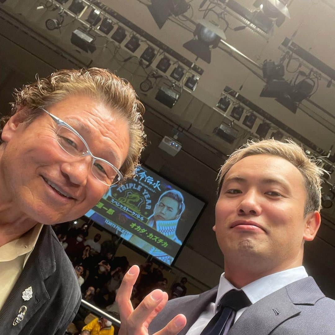 オカダ・カズチカさんのインスタグラム写真 - (オカダ・カズチカInstagram)「今日は天龍さんとトークバトルでした！」11月15日 18時07分 - rainmakerxokada