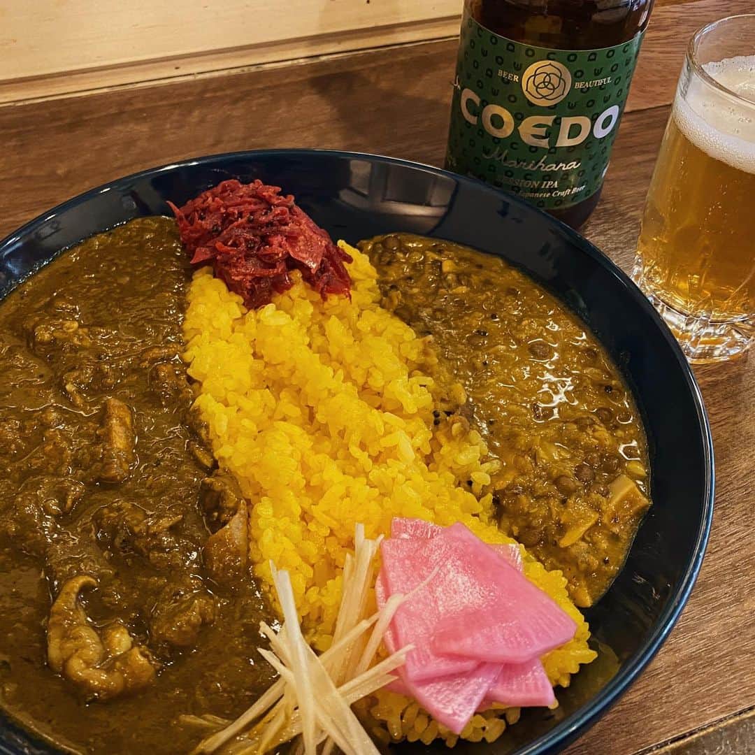 森野光晴のインスタグラム：「今日は絶対カレー食べるって決めてたんだから。 #ほうれん草のチキンカレー」