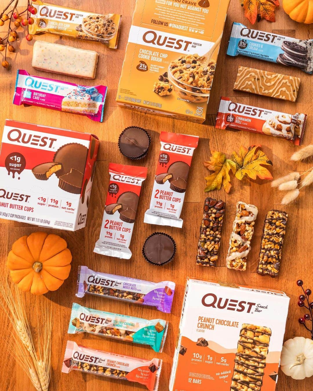 questnutritionさんのインスタグラム写真 - (questnutritionInstagram)「THANKFUL FOR YOU GIVEAWAY! 🙏💙 It’s the season of gratitude & we’re giving TEN (10) winners this large Quest assortment bundle because we appreciate YOU for keeping us going during this crazy 2020! 😊 • TO ENTER, see the steps below: • 1️⃣. LIKE this post. 2️⃣. FOLLOW @questnutrition. (We check 🧐) 3️⃣. TAG A FRIEND(S) you’re thankful for & let them know!👇 (You can tag multiple friends. ONE FRIEND ONLY TAGGED PER COMMENT. The more people you tag = higher chance of winning. So tag as many of those special people away! 🎉) • Winners will be announced on 11/21/20 in the comments. U.S. winners only. Must be 18+ or older to win. Each winner will win: (1) Box of 12 Birthday Cake Quest Bars, (1) Box of 12 Chocolate Chip Cookie Dough Quest Bars, (1) Box of 12 Cookies & Cream Quest Bars, (1) Box of 12 Cinnamon Roll Quest Bars, (1) Box of 4 Peanut Butter Cups, (1) Box of 5 Peanut Chocolate Crunch Snack Bars, (1) Box of 5 Sea Salt Caramel Almond Snack Bars, & (1) Box of 5 Chocolate Mixed Nuts Snack Bars. Contest is not affiliated with Instagram. Good luck! #OnaQuest #QuestNutrition」11月16日 5時20分 - questnutrition