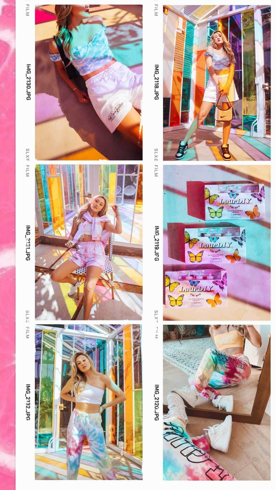 Lauren Riihimakiのインスタグラム：「a year’s worth of hustle and the tie dye kits + art club collection are finally live on shop.laurdiy.com 🌈✨」