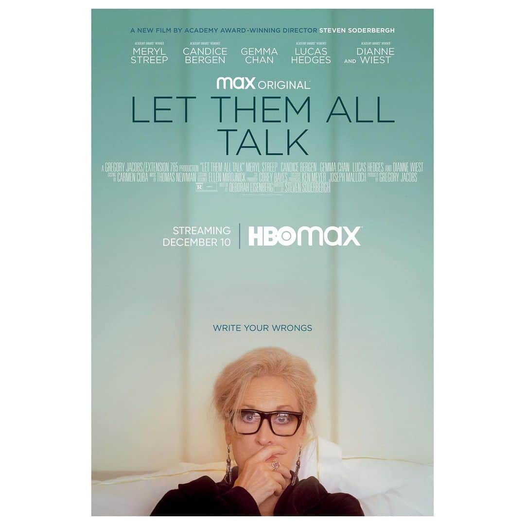 ジェンマ・チャンのインスタグラム：「Coming soon... #LetThemAllTalk directed by Steven Soderbergh is out December 10th on @hbomax」