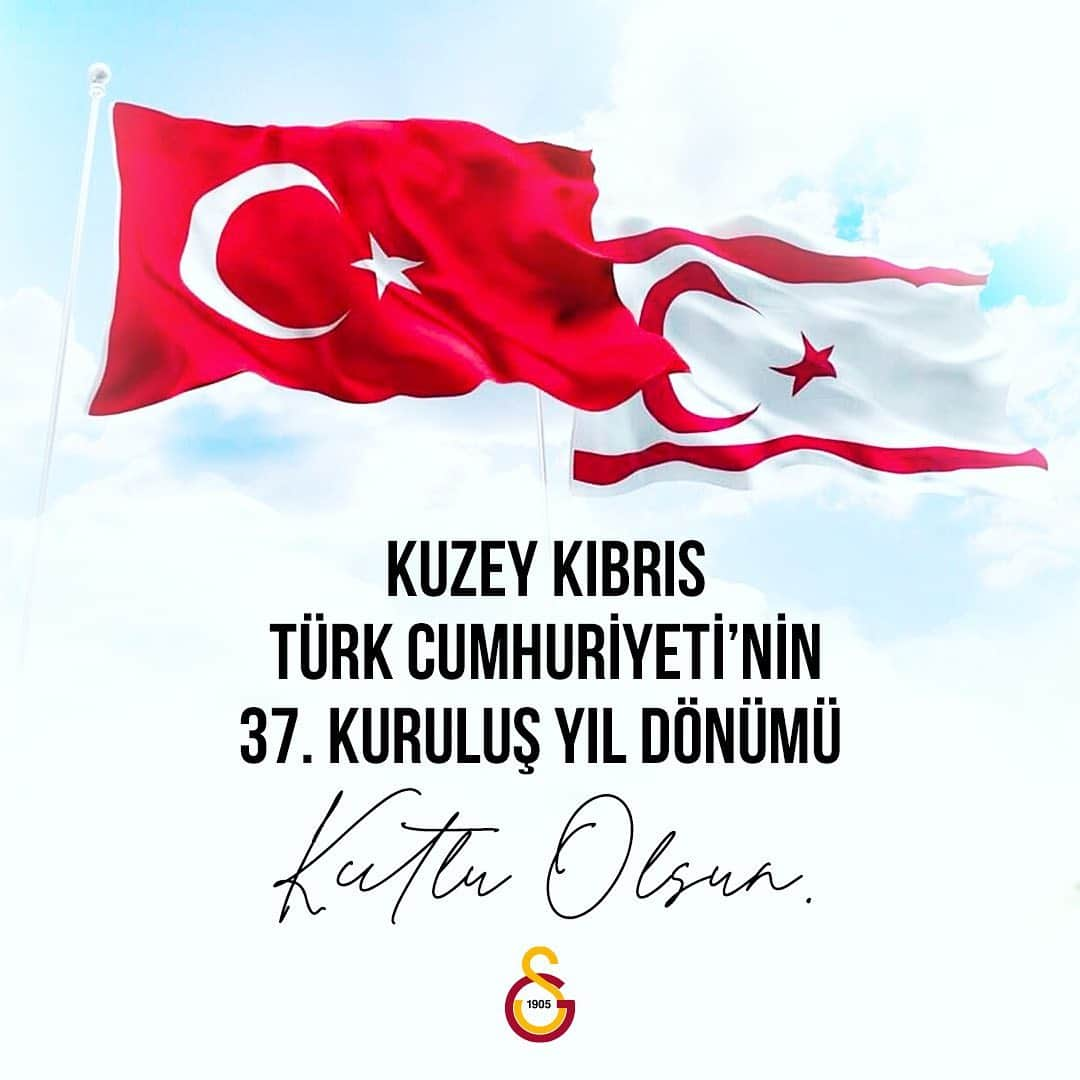 ガラタサライSKさんのインスタグラム写真 - (ガラタサライSKInstagram)「Yavru Vatan Kuzey Kıbrıs Türk Cumhuriyeti'nin 37. kuruluş yıl dönümünü kutluyor, bu uğurda canlarını siper eden aziz şehitlerimizi ve kahraman gazilerimizi sonsuz şükranla anıyoruz.」11月15日 21時24分 - galatasaray