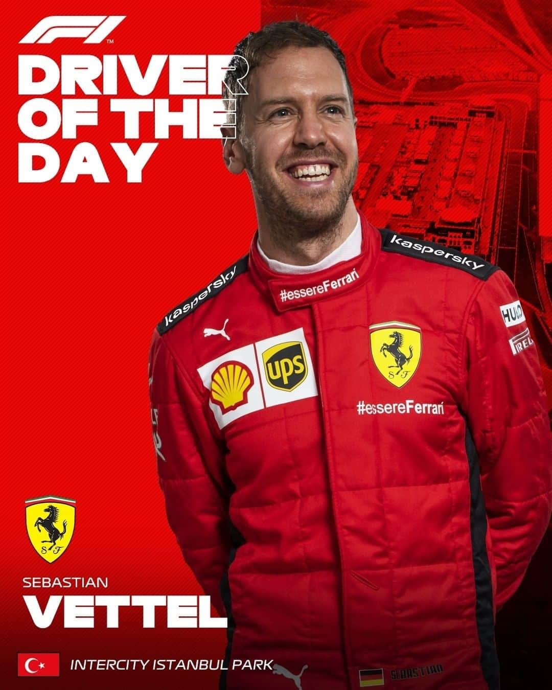 F1さんのインスタグラム写真 - (F1Instagram)「Your #F1DriverOfTheDay... SEBASTIAN VETTEL! 🎉  In treacherous conditions, the @scuderiaferrari driver went from P11 ➡️ P3  #F1 #Formula1 #Ferrari #Vettel #TurkishGP」11月15日 22時00分 - f1