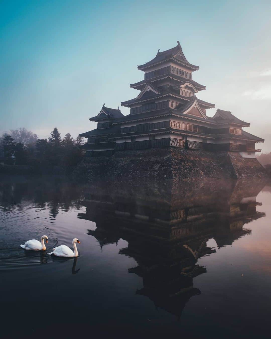 Takashi Yasuiさんのインスタグラム写真 - (Takashi YasuiInstagram)「朝霧をまとう松本城」11月15日 22時23分 - _tuck4