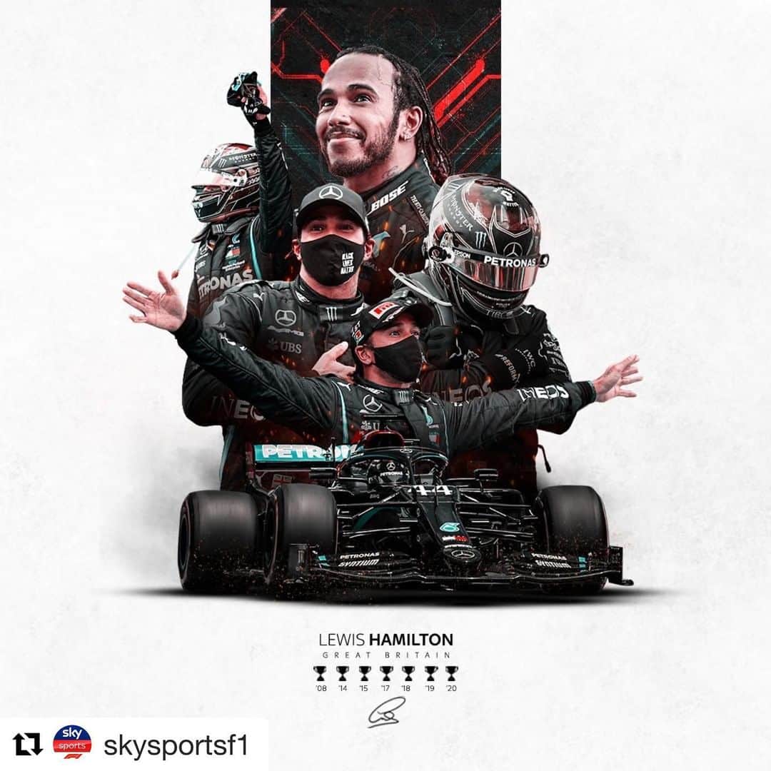 のインスタグラム：「What a way to clinch your 7th World title Lewis 👏🏽🏆🏆🏆🏆🏆🏆🏆」