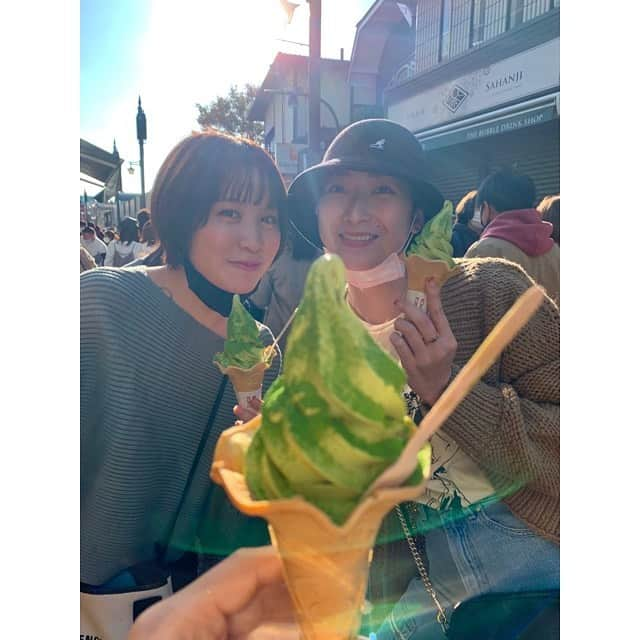 池江璃花子さんのインスタグラム写真 - (池江璃花子Instagram)「* 新葉と美宇ちゃんと3年ぶりに集合✨ お昼は海鮮丼🐟そのあと抹茶アイス🌿 来年まであるかわからない1日丸々オフ。満足ーーー！❤️ #鎌倉茶々  #しらす丼　 #鎌倉 #海」11月15日 22時50分 - ikee.rikako