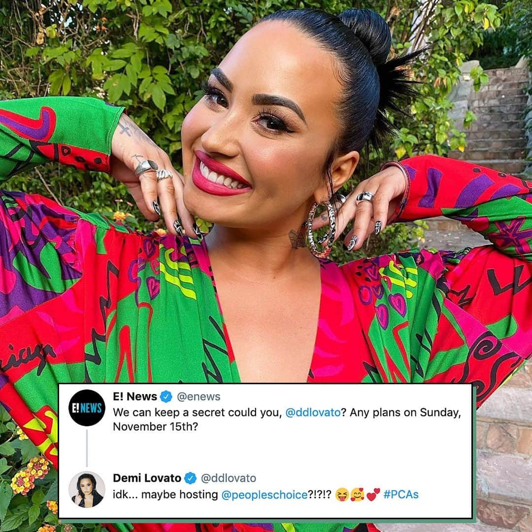 E! Onlineさんのインスタグラム写真 - (E! OnlineInstagram)「Raise your hands up in the air and scream if you're ready, you're ready, you're ready, you're ready to watch Demi Lovato host the #PCAs tonight! (📷: @ddlovato)」11月15日 23時01分 - enews