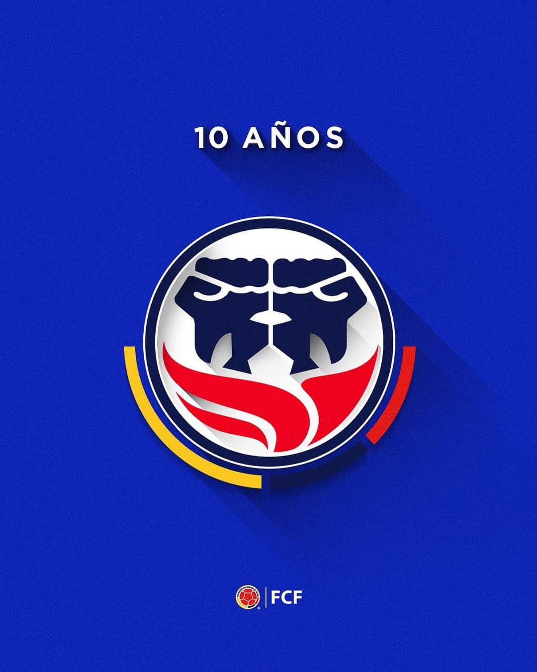 サッカー コロンビア代表チームのインスタグラム：「¡ @fortaleza_ceif cumple sus primeros 1⃣0⃣ años!  Felicitaciones por un año más de aniversario.   Un abrazo de gol 🙌」