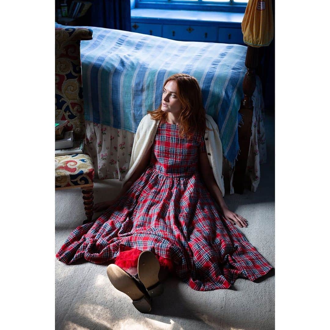 キャベジズ&ローゼズのインスタグラム：「Beautiful Italian check has just arrived 💙❤️💙❤️💙❤️ @christina_strutt @scottlongjphoto @vcjobb #cliftonmaybank #cliftonmaybankhouse #perfectdress #somerset #bruton #shoplocal #buybetterbuyless #limitededition #madeinengland #ootd #petticoat #cabbagesandroses #cabbagesandrosesfashion #livinglifebeautifully」