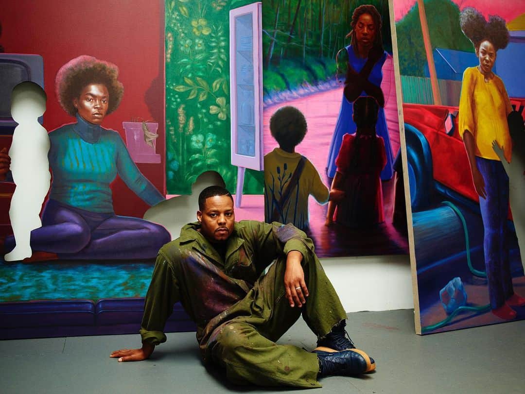 マリオ・ソレンティさんのインスタグラム写真 - (マリオ・ソレンティInstagram)「TITUS KAPHAR   “In many ways I’m painting the mothers in my life, the Black women who have saved me yet again,” says Titus Kaphar, our 2020 Art Innovator.⁠⠀ ⁠⠀ Through work that confronts history and illuminates the Black experience, Kaphar is creating a new artistic canon, while breaking the mold for art nonprofits at his organization, @__nxthvn__. Read the cover story by @tianareid on wsjmagazine.com. Photos by @mario_Sorrenti. ❤️#wsjmagazine #wsjinnovators #tituskaphar #mariosorrenti」11月16日 0時51分 - mario_sorrenti