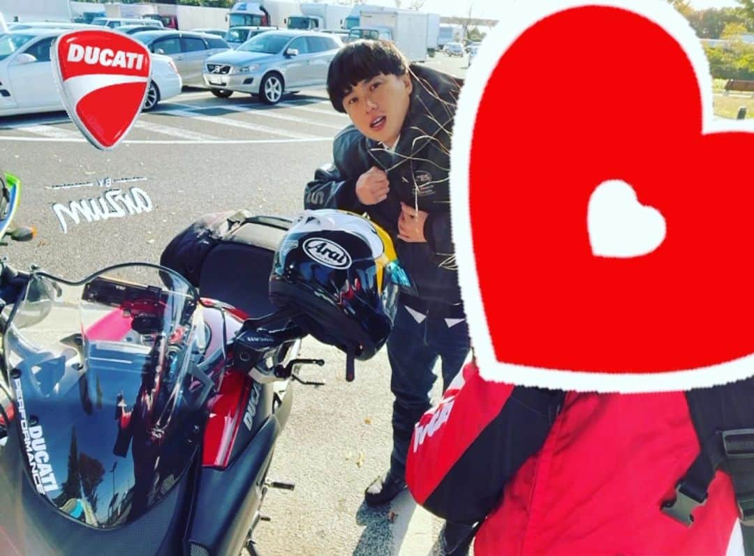 石田政博さんのインスタグラム写真 - (石田政博Instagram)「おヨメたんとツーリング  #DUCATI #diavelcarbon」11月16日 1時12分 - markunv