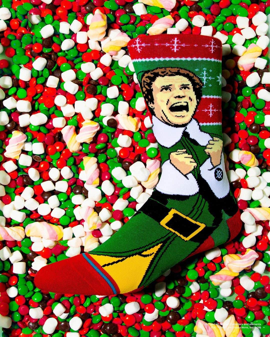 Stanceのインスタグラム：「🎄Son of a nutcracker! 🎞Inspired by the 2003 Will Ferrell holiday classic, spread some seasonal cheer this year with Buddy the Elf...🍬」