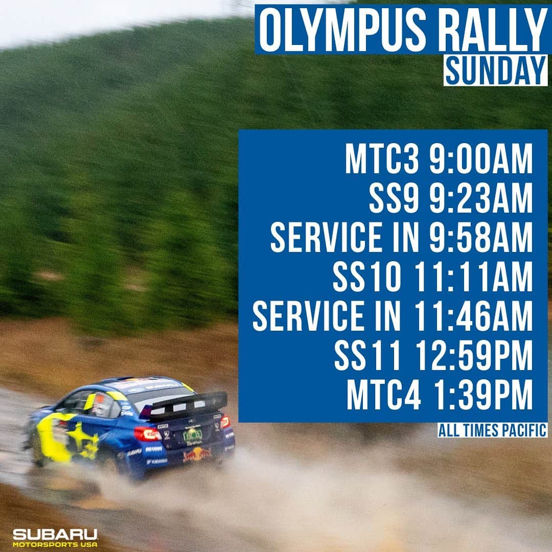Subaru Rally Team USAさんのインスタグラム写真 - (Subaru Rally Team USAInstagram)「Day 2 Olympus Rally. Last rally of the season. Here we go. #subarurally #subaru  #rally」11月16日 2時22分 - subarumotorsportsusa