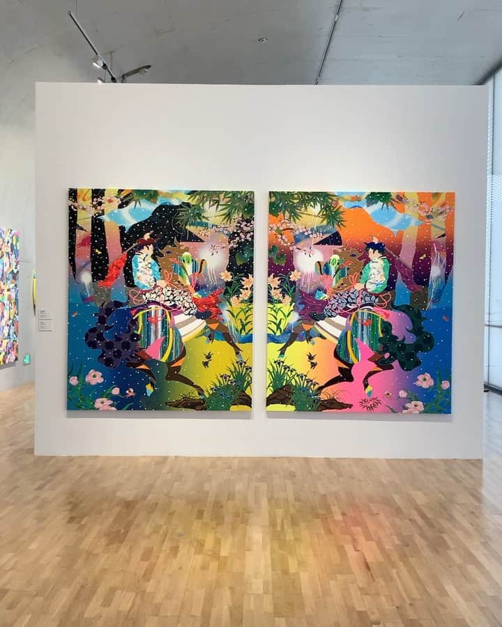 松山智一のインスタグラム：「Installation view @thelongmuseum」