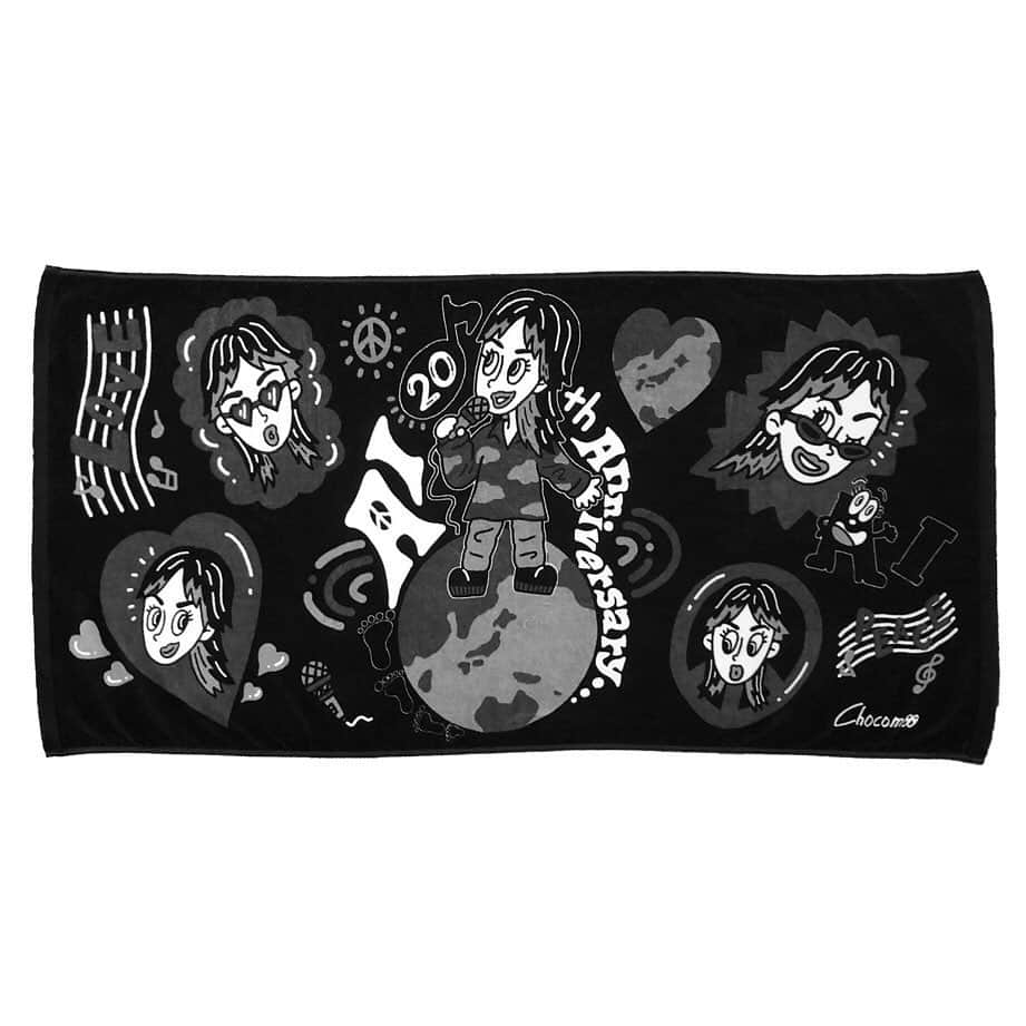 chocomooのインスタグラム：「@officialai  AIちゃん20th Anniversary Goods🤍🌏🎤🤍  #AI #20thAnniversary #Chocomoo」