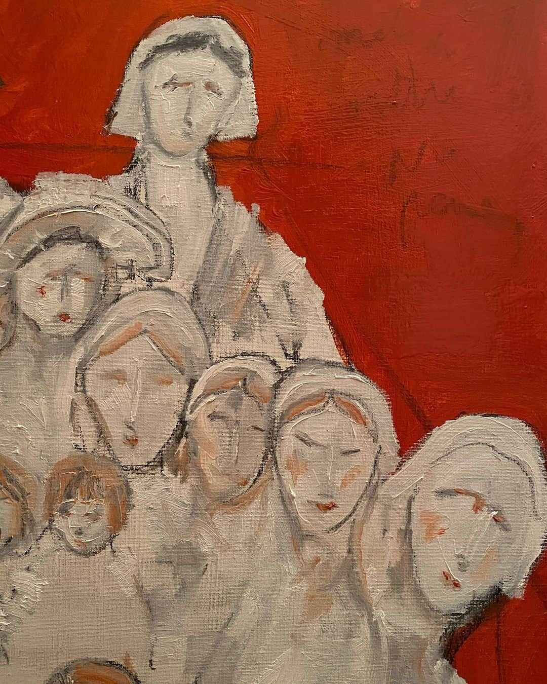 JULIEN D'YSさんのインスタグラム写真 - (JULIEN D'YSInstagram)「My new painting just he part of the canvers #family #mariagebreton debut  du siècle #beginning #oilpainting#paris #lemarais#hotellelievre1700 #grey day and very inspiring 🌧🌧🌧🌧🌧🌧#confinement#family」11月16日 6時53分 - juliendys