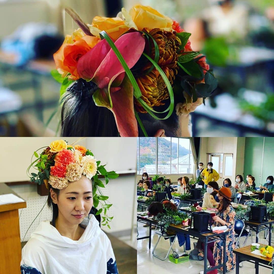 のインスタグラム：「『ヘアーflower』 長崎美容組合さんにて デモンストレーションと講座😊😊😊 　 https://www.takayukimiyauchi.com/  #花　#おはな　#お花　#いけばな #花風水鑑定　#ブライダル　#観葉植物　#花風水　#花屋　#華道家 #花のある暮らし　#花のある生活　#花好き　#花好きな人と繋がりたい　#花のある風景　#フラワーアレンジメント  #flower #flowers #flowerstagram  #宮内流花風水 #宮内孝之　#フラワーヘアー」
