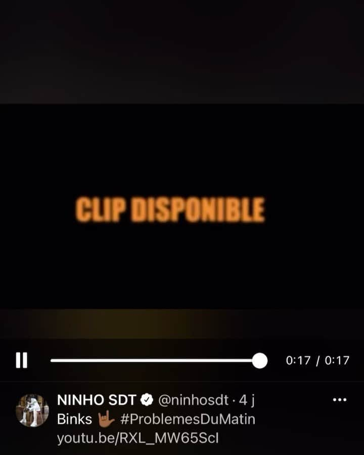 JUJUのインスタグラム：「Vous valide le nouveau clip de ninho✌🏾」