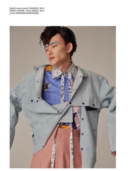 のインスタグラム：「@dewmagazine   photographer @takagi_takeshi  Hair @kaztolor  Make up @naoykwatnb  Styling @kogisonofuku」