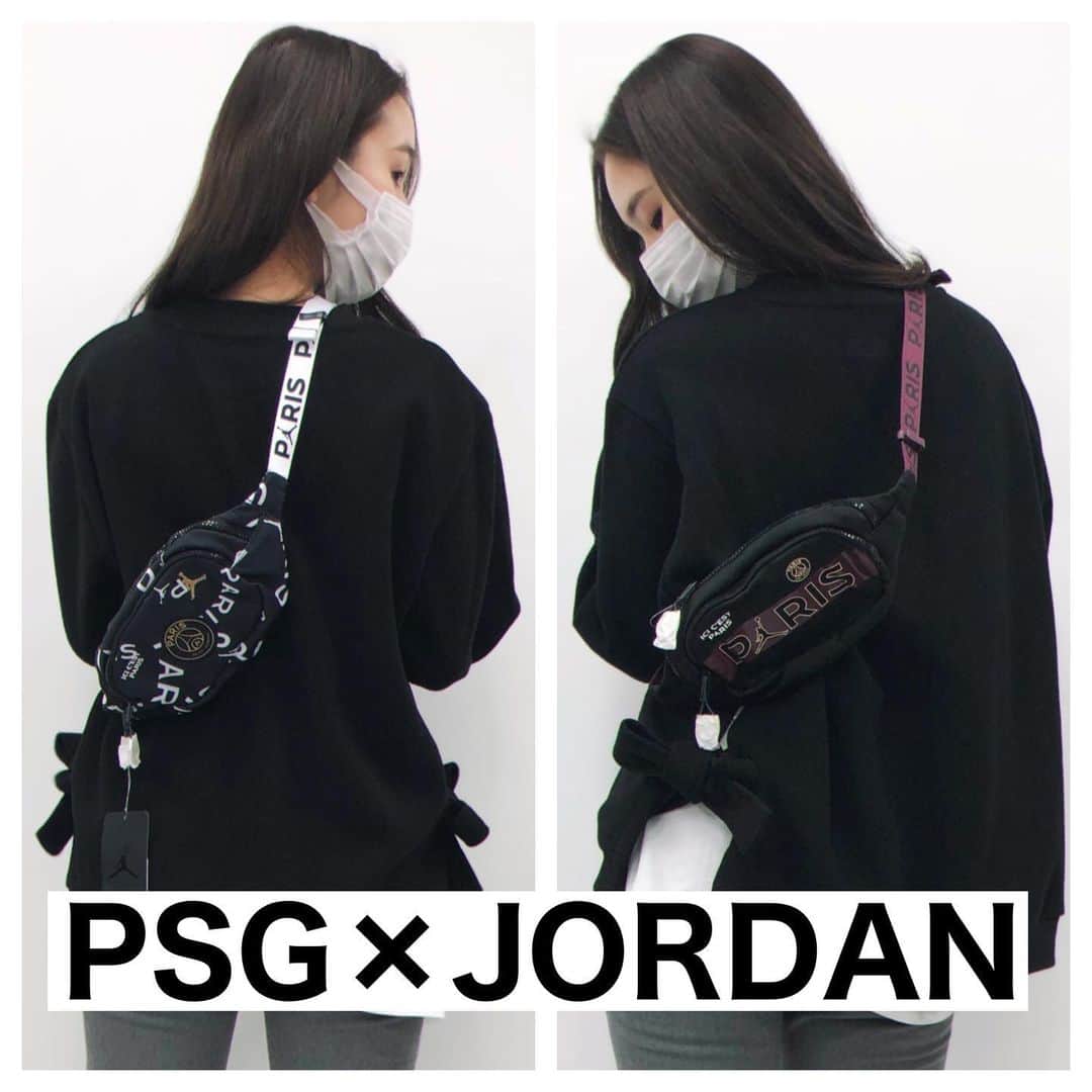 セレクションスタッフのインスタグラム：「PSG×JDN﻿ ﻿ コンパクトながらお財布や携帯、鍵など必要なものがちゃんと入るボディバッグ💛﻿沢山の荷物を持ち運ぶときには不向きかもですが普段荷物が少ない！と言う方にはピッタリです^ ^ ﻿どちらもブラックベースなのでコーデもしやすいです♪ ﻿ ﻿ ﻿ psg #psgjordan #パリサンジェルマン #パリサンジェルマンジョーダン #parissaintgermain #jordan #ジョーダン #サッカー #サッカー好きな人と繋がりたい #ストリートファッション #ストリートコーデ #ジョーダンブランド #セレクション新宿 #セレクション大阪 #ボディバッグ #ウェストバッグ」