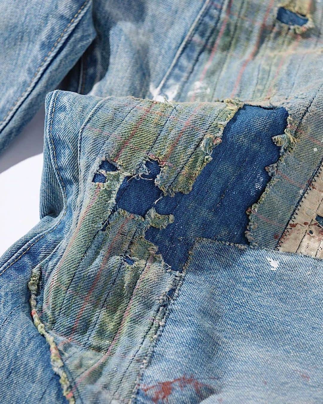 のインスタグラム：「. . . . 【Released in November】 . . . AN089 20AW PATCHWORK REMAKE DENIM PANTS INDIGO . . . @anachronorm262 . . . #anachronorm #contextgallery #nakameguro #balanceokayama #okayama」