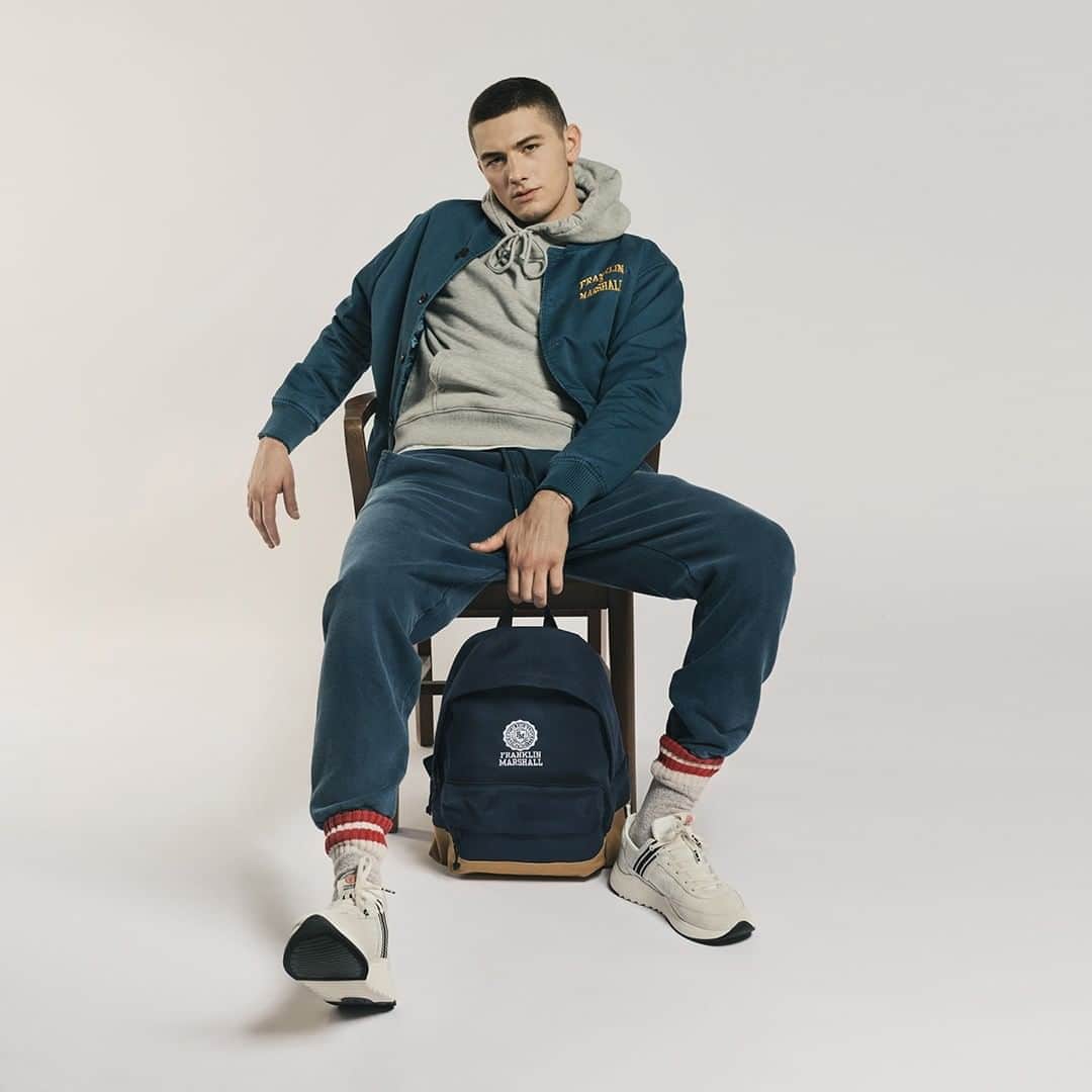 フランクリン&マーシャルのインスタグラム：「FRANKLIN & MARSHALL  FW2020 COLLECTION   Autumn season is tracksuit season	  #franklinandmarshall #newcollection #sweatshirt #jacket #trousers」