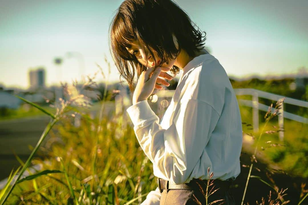 尾林美月のインスタグラム：「. 柴又の夕焼け🌾」